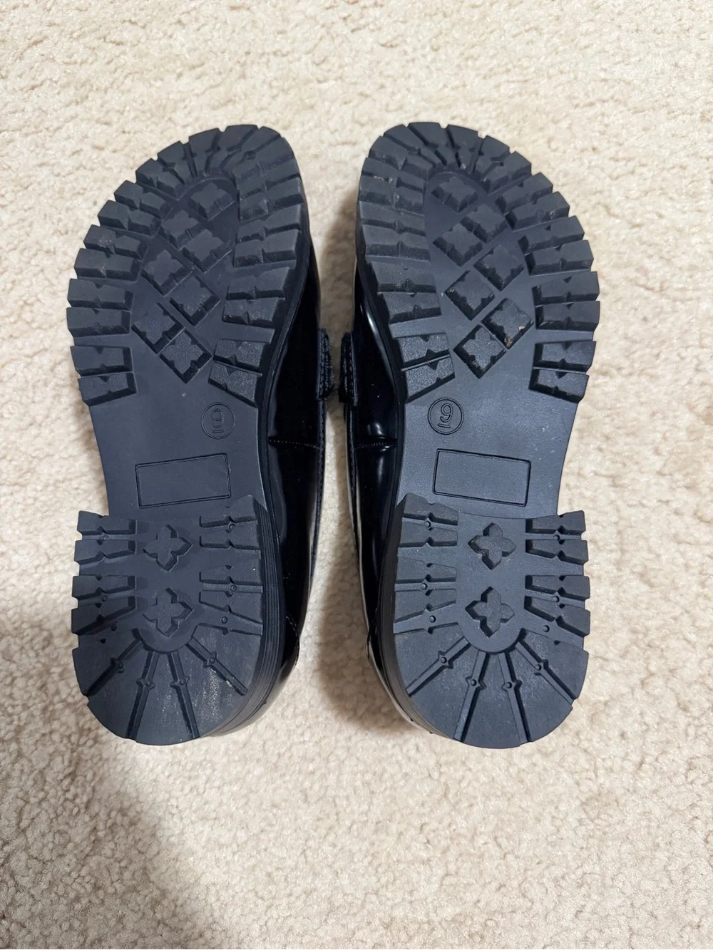 Women’s Black Leather Penny Loafers